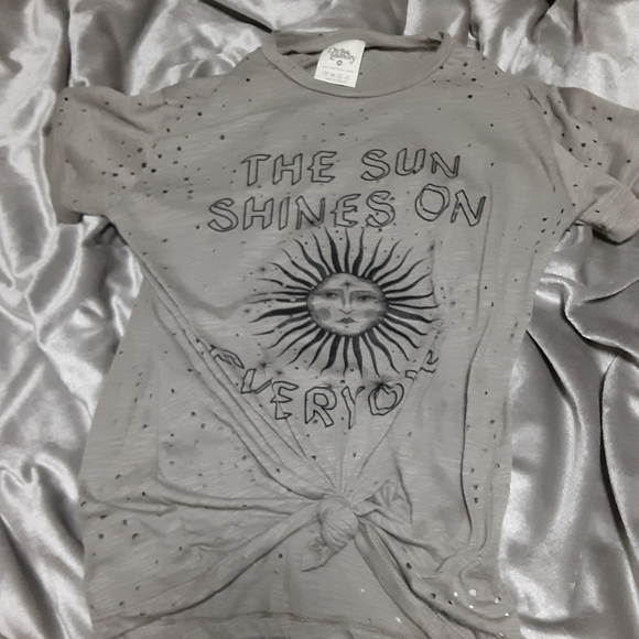 Dirty Laundry Tops - Cute boho tie moon shirt